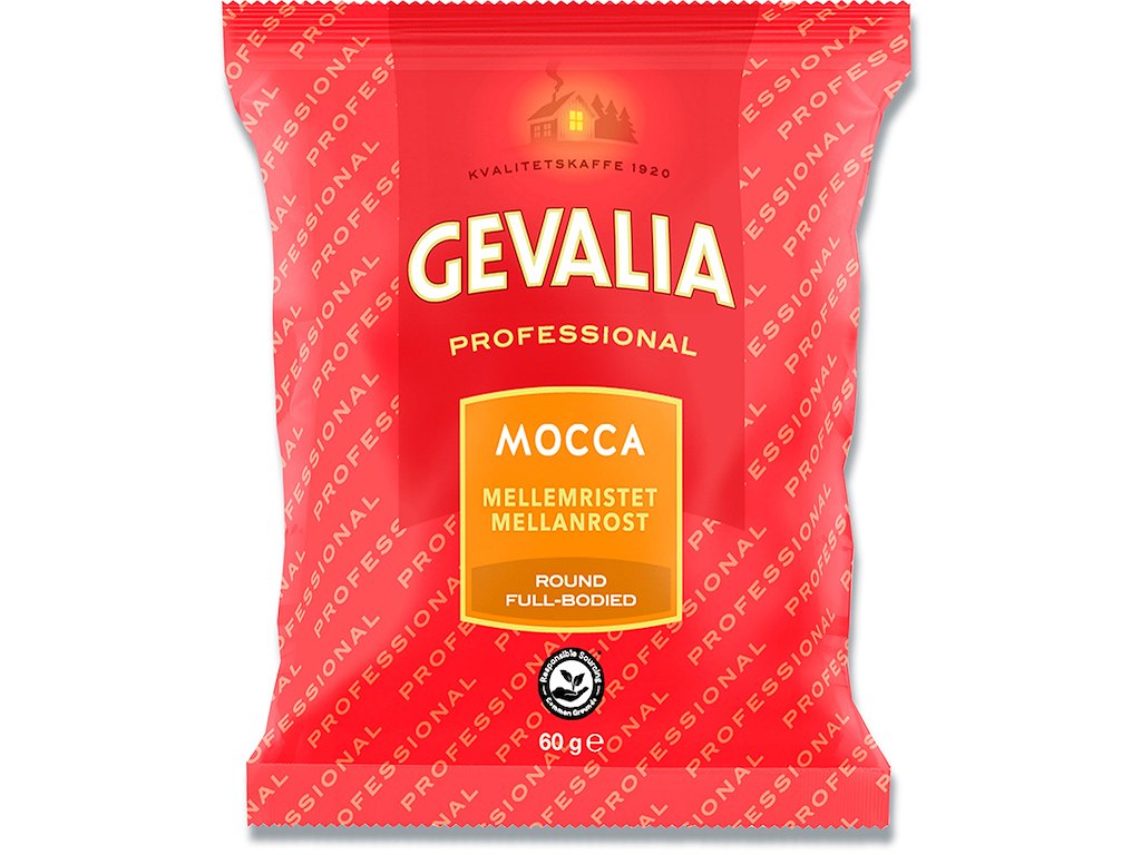Kaffe, Filter formalet, Mellemristet, 60 g, 114 poser, Gevalia Mocca