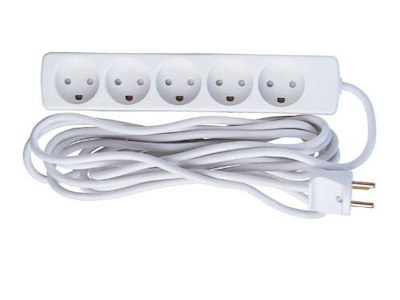Microconnect GRU00515WDK stikdåse 1,5 m 5 AC stikkontakt(er) Indendørs Hvid