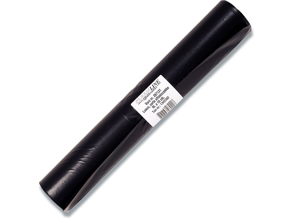 Affaldssække, 100 liter, 1 rulle, 10 sække pr rulle, CleanLine Luksus