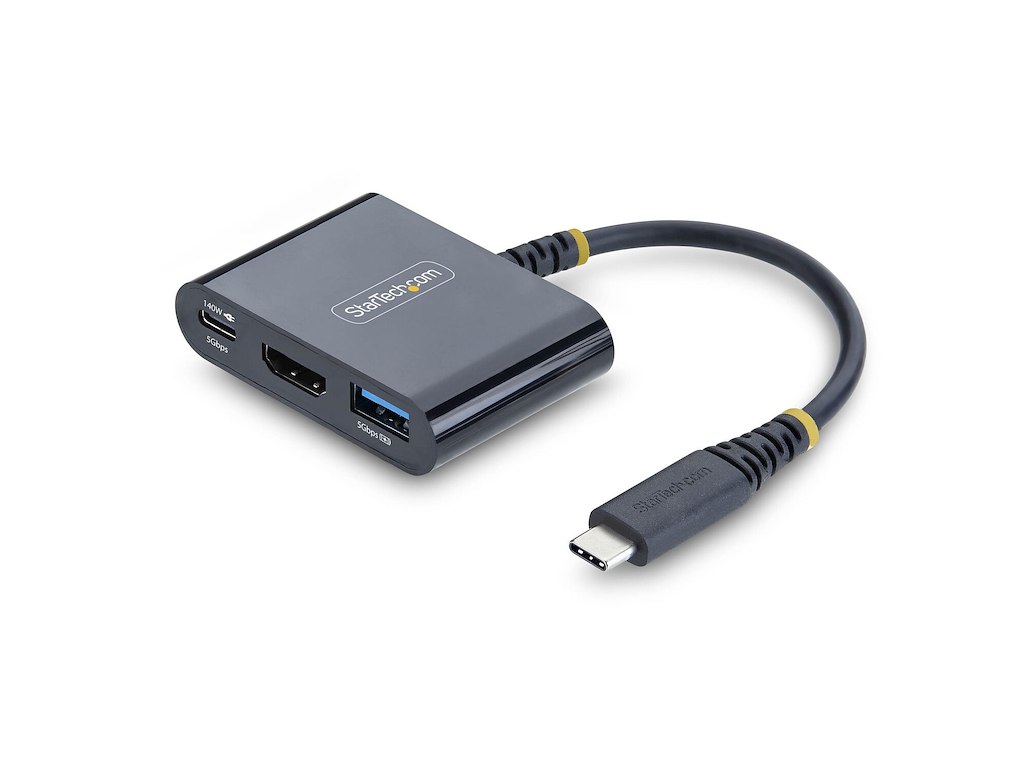 StarTech.com 168B-USBC-MULTIPORT dockingstation Ledningsført USB 3.2 Gen 1 (3.1 Gen 1) Type-C Sort
