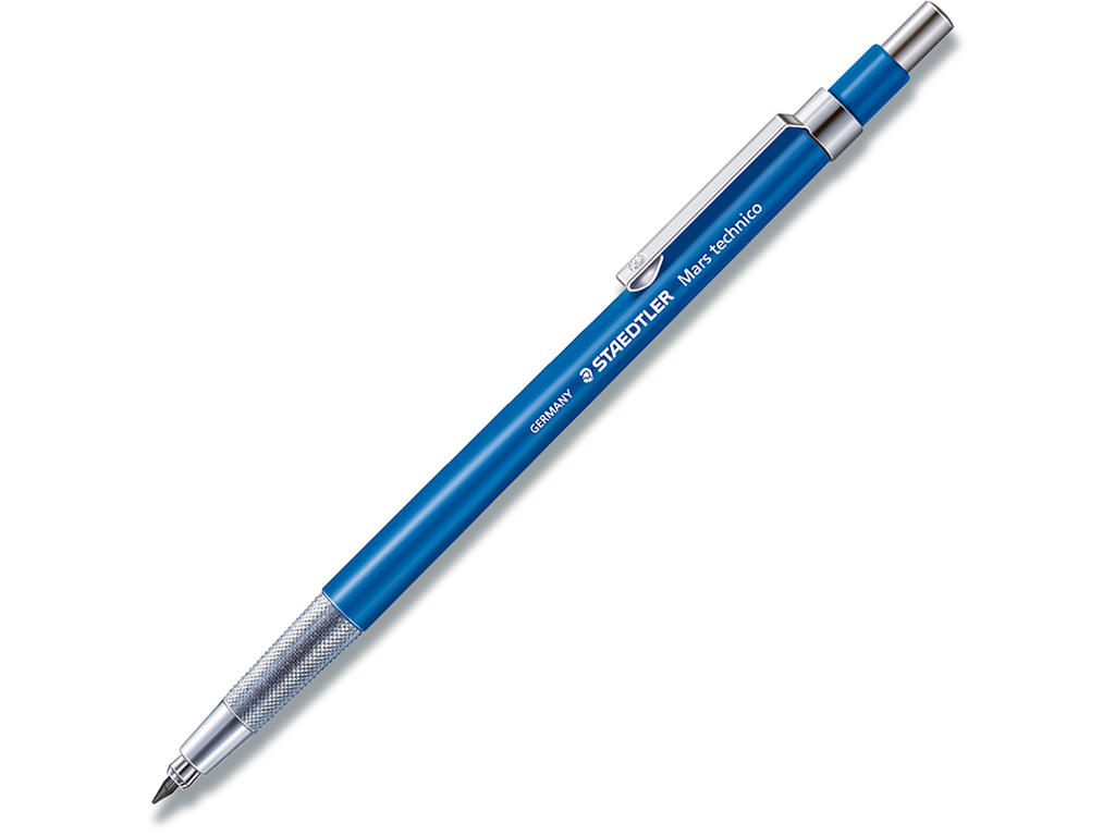 Stiftblyant, 2.0 mm, Pen: Blå-Sølv, Uden gummigreb, Staedtler Mars Technico 780 C