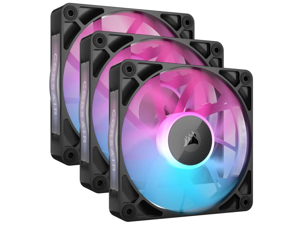 Corsair iCUE LINK RX120 RGB Computerkabinet Ventilator 12 cm Sort 3 stk