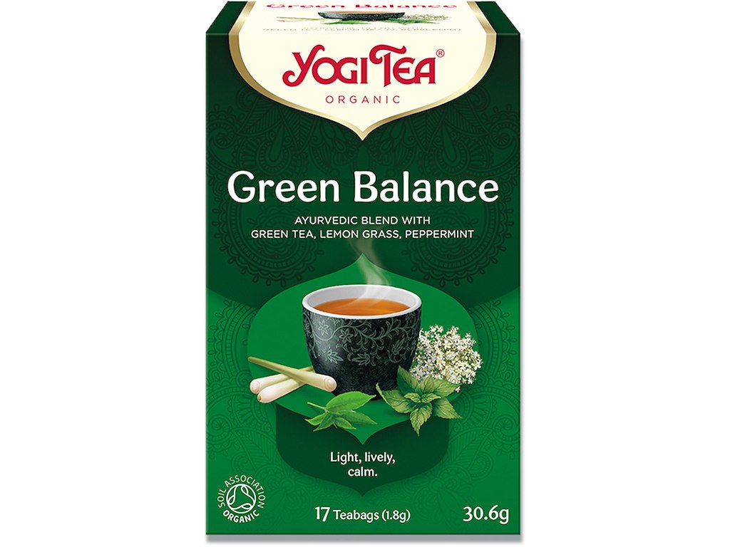 Brev-the, Green Balance, 17 breve æsken, 6 æsker, Yogi Tea Økologisk