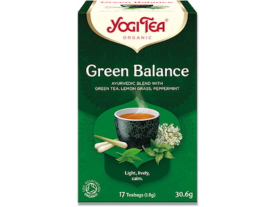 Brev-the, Green Balance, 17 breve æsken, 6 æsker, Yogi Tea Økologisk