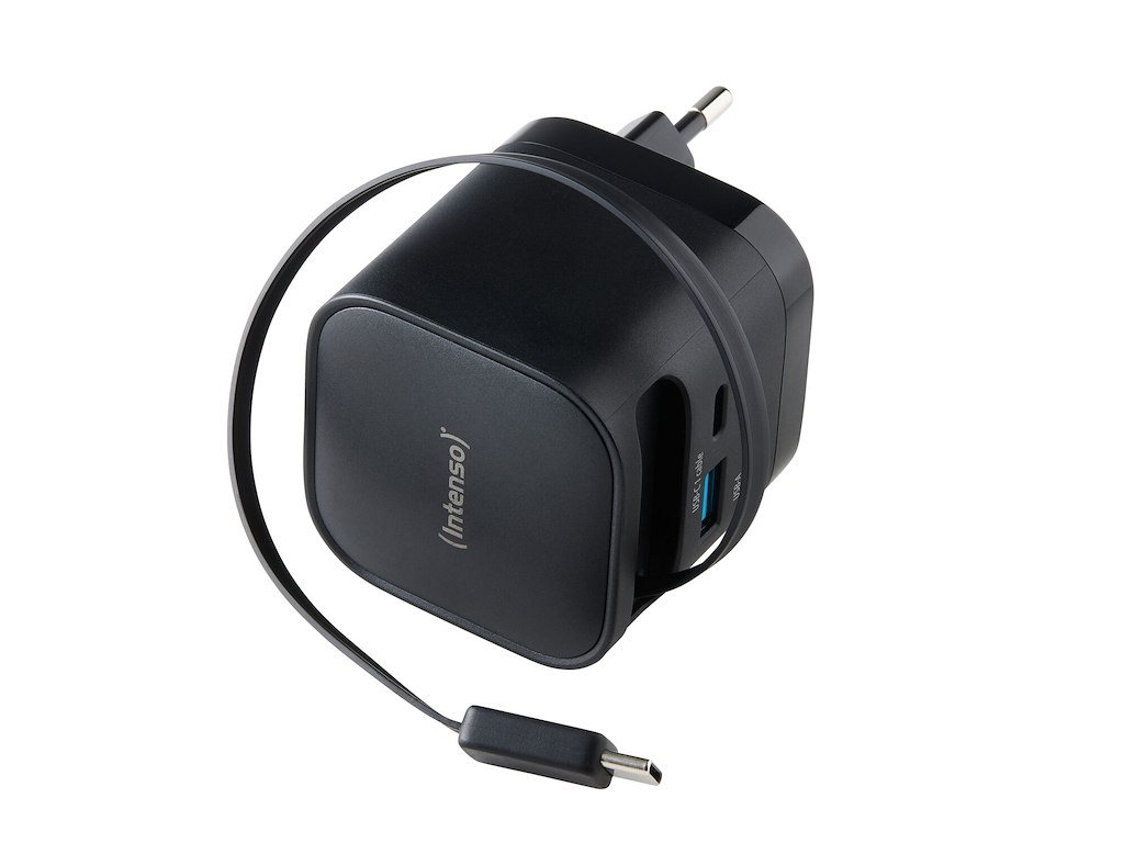 Intenso 7806520 strømadapter og vekselret Indendørs 65 W Sort