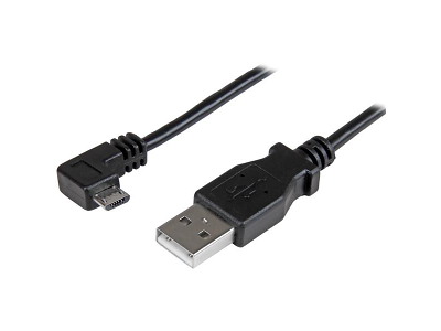 StarTech.com USBAUB50CMRA USB-kabel USB 2.0 0,5 m USB A Micro-USB A Sort