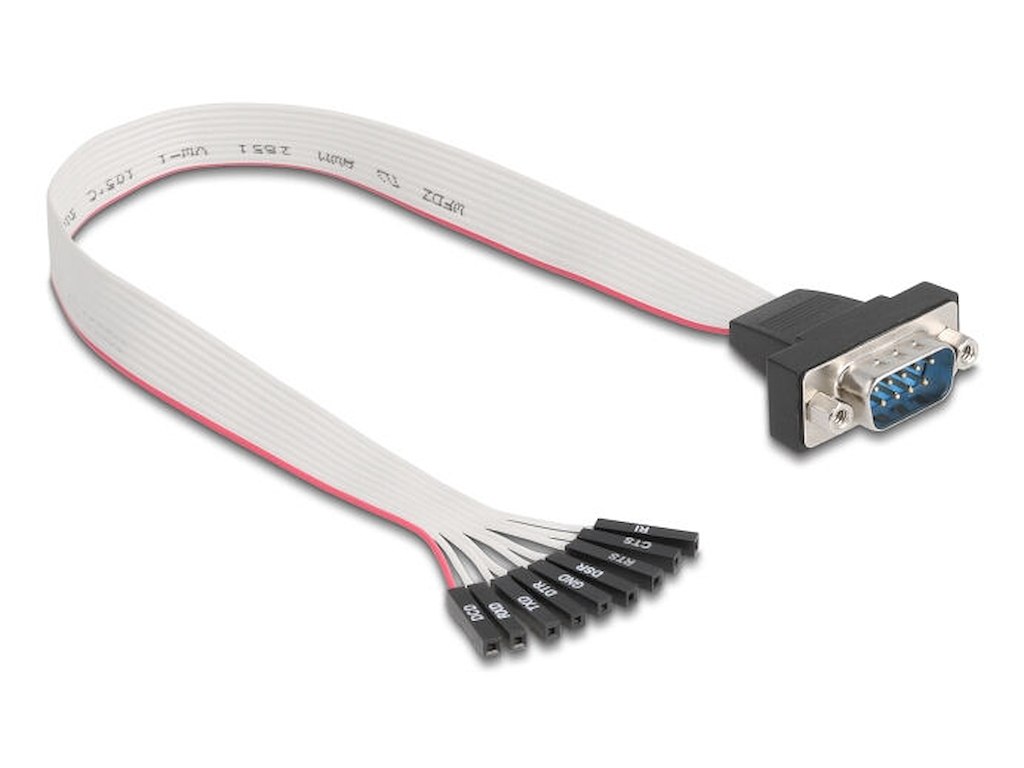 DeLOCK 90853 serielkabel Sort, Grå 0,3 m RS-232 9 x 1-pin