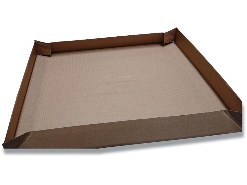 Bund eller låg til Bølgepapcontainer, 4mm enkelt bølge, 810x610x90mm