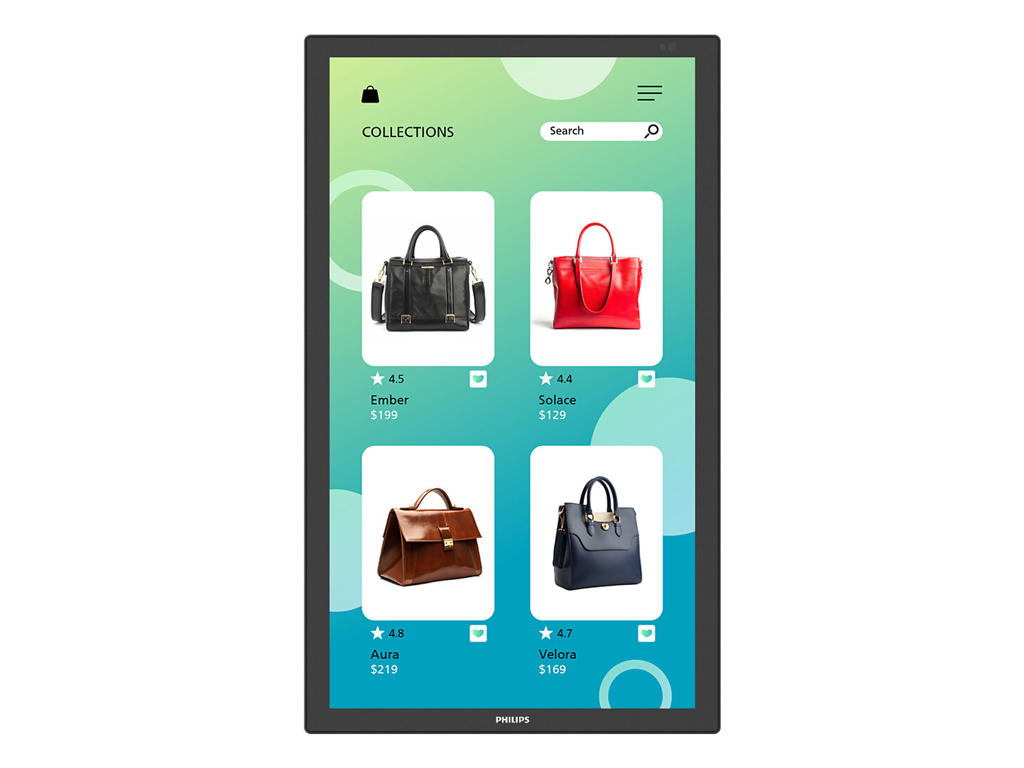 Philips 3000 series 32BDL3751T/00 skilte display Interaktivt fladpanel 80 cm (31.5") LCD Wi-Fi 350 cd/m² Fuld HD Sort Berøringsskærm Indbygget processer Android 24/7