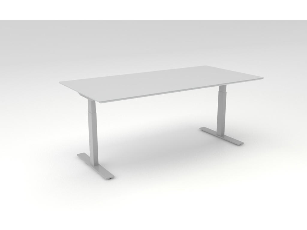 Skrivebord, 140 cm, 80 cm, Bordplade: Lysegrå Decorlaminat, 