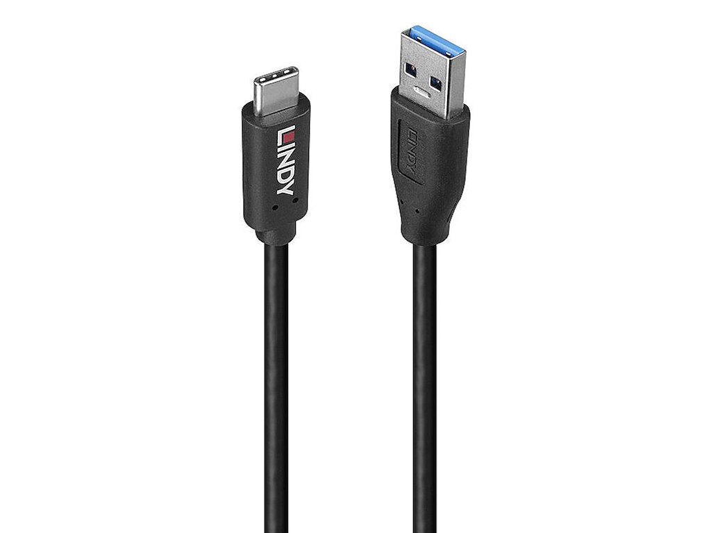 Lindy 36970 USB-kabel USB 3.2 Gen 2 (3.1 Gen 2) 0,5 m USB A USB C Sort