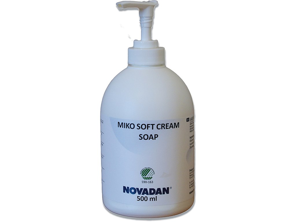 Håndsæbe, Flydende, Flaske med pumpe, 500 ml, Novadan Miko Soft Cream 
