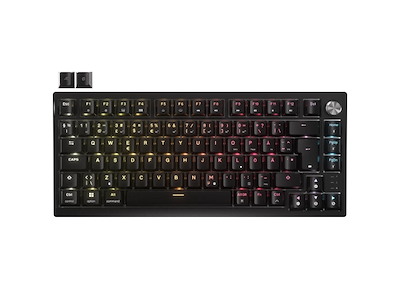 Corsair K65 PLUS tastatur Spil USB + RF Wireless + Bluetooth QWERTY Nordisk Sort