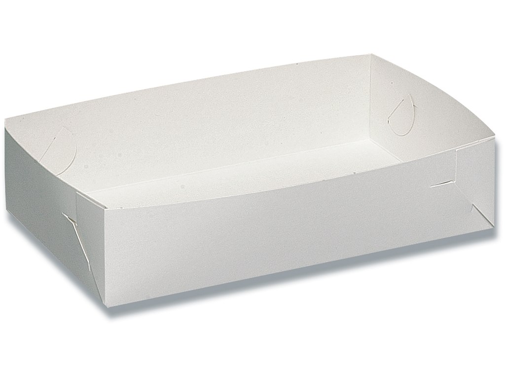 Kageæske, Hvid, 230x140x80mm, 250 stk, No. 2