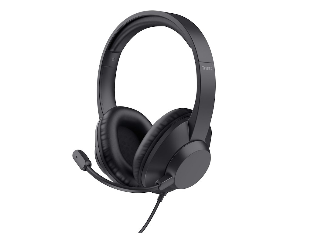 Trust Ayda Max Headset Ledningsført Kontor/Callcenter Sort