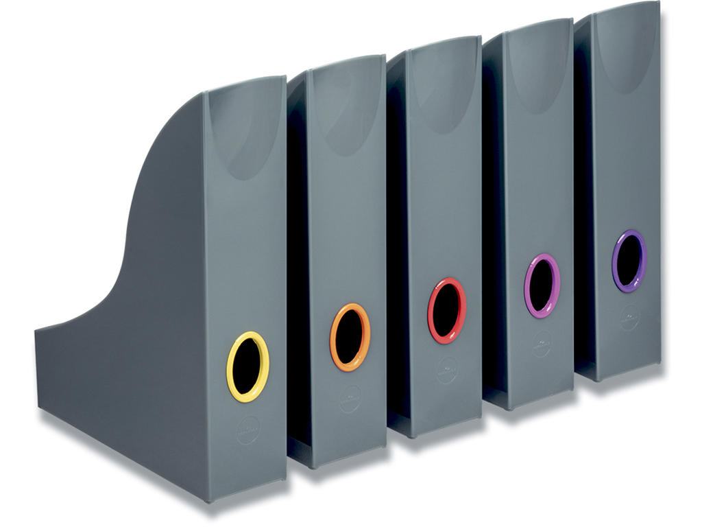 Tidsskriftskassette, Antracit Assorteret, 7 cm, A4, Durable VARICOLOR 