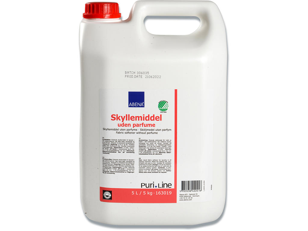 Skyllemiddel, Uden farve, Uden parfume, 5 liter, Puri-Line