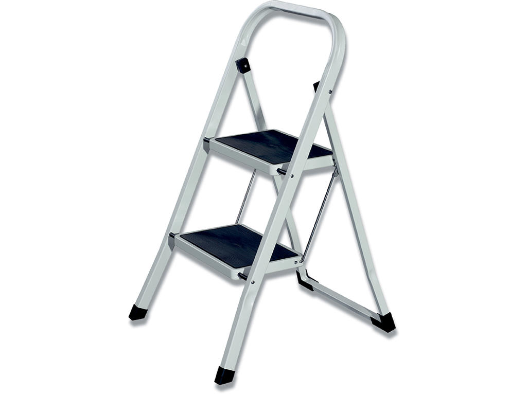 Trappestige, 2 trin, stål, med topbøjle, Twinco TWIN