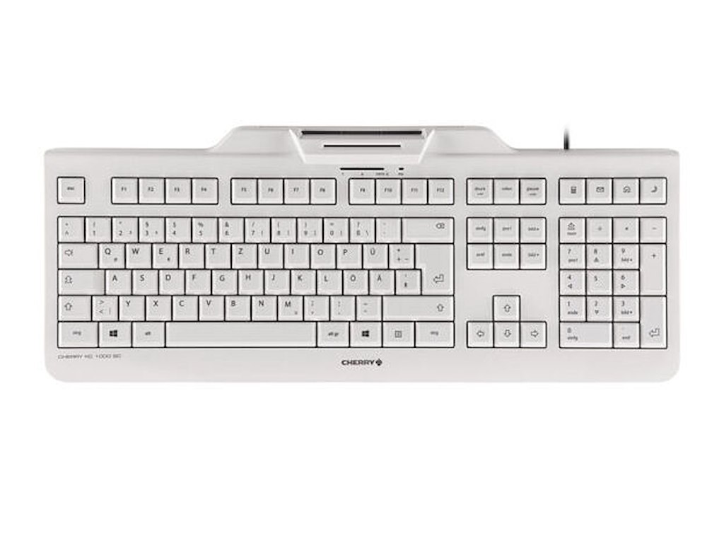 CHERRY KC 1000 SC tastatur Universel USB AZERTY Belgisk Hvid