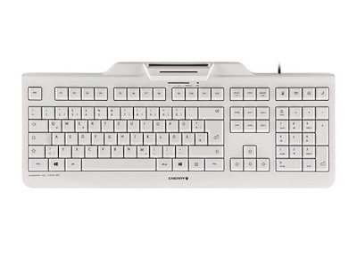 CHERRY KC 1000 SC tastatur Universel USB AZERTY Belgisk Hvid