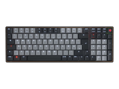 CHERRY KW 550 MX LP tastatur Hjemme/kontor USB + Bluetooth QWERTZ Tysk Sort