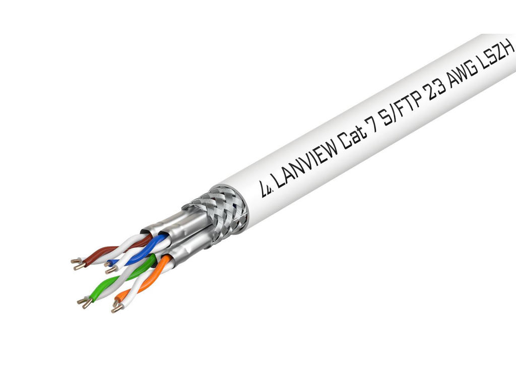 Lanview LVN122506 netværkskabel Hvid 500 m Cat7 SF/UTP (S-FTP)