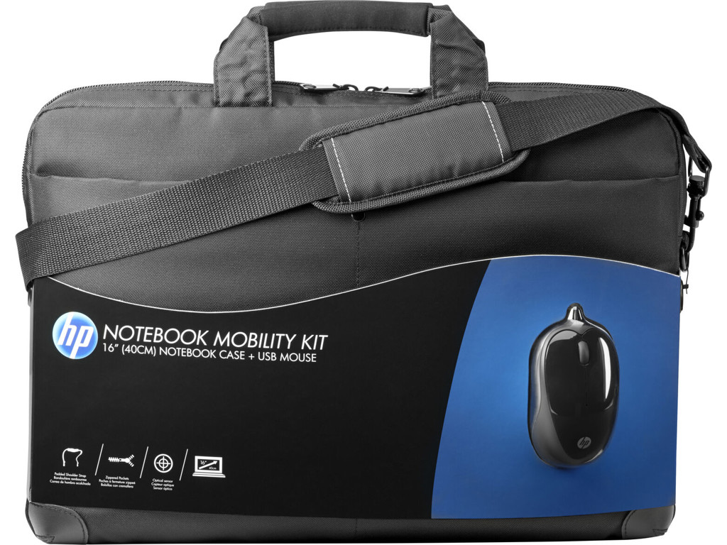 HP H6L24AA taske og etui til laptop 40,6 cm (16") Brevtaske Sort