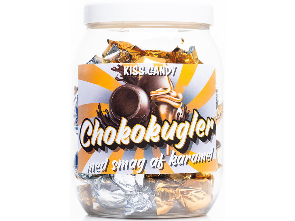 Choko-kugler, Karamel, 450g, Kiss Candy