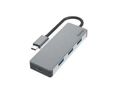 Hama 00200105 interface hub USB 3.2 Gen 2 (3.1 Gen 2) Type-C 10000 Mbit/s Grå