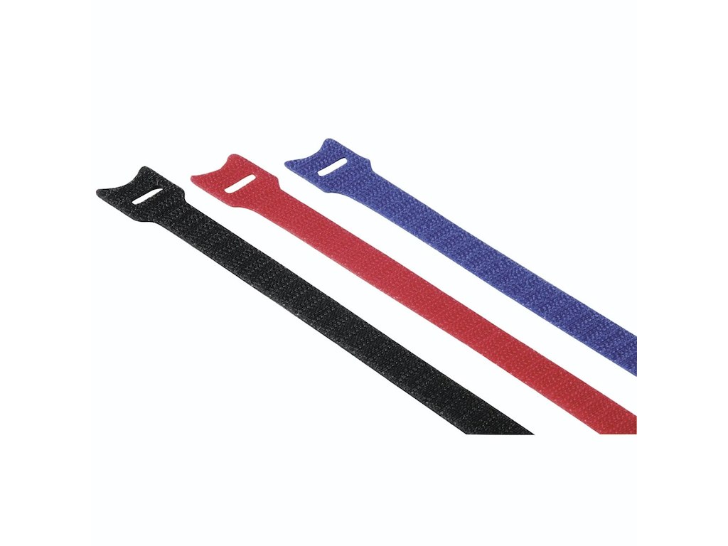 Hama 00221005 kabelsamler Krog og løkke kabelbinder Nylon Sort, Blå 12 stk