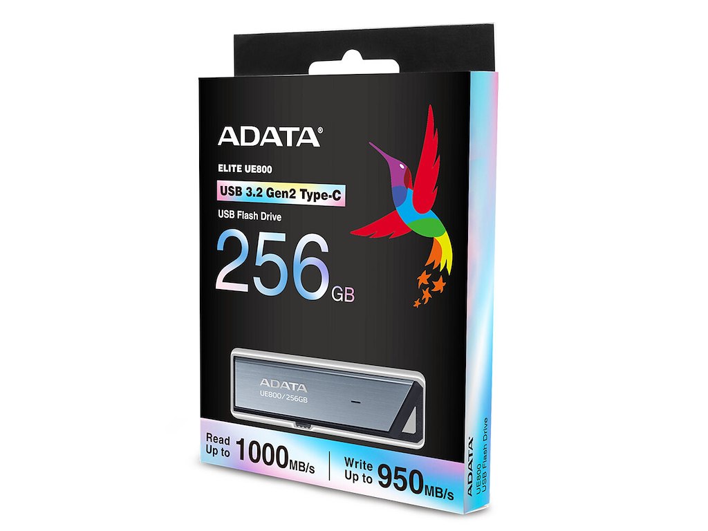 ADATA UE800 USB-nøgle 256 GB USB Type-C 3.2 Gen 2 (3.1 Gen 2) Sølv