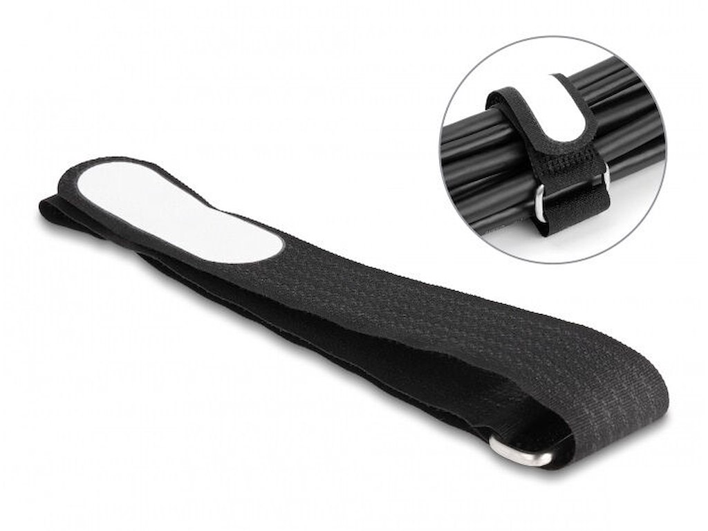 DeLOCK 19619 kabelsamler Krog og løkke kabelbinder Nylon Sort 5 stk
