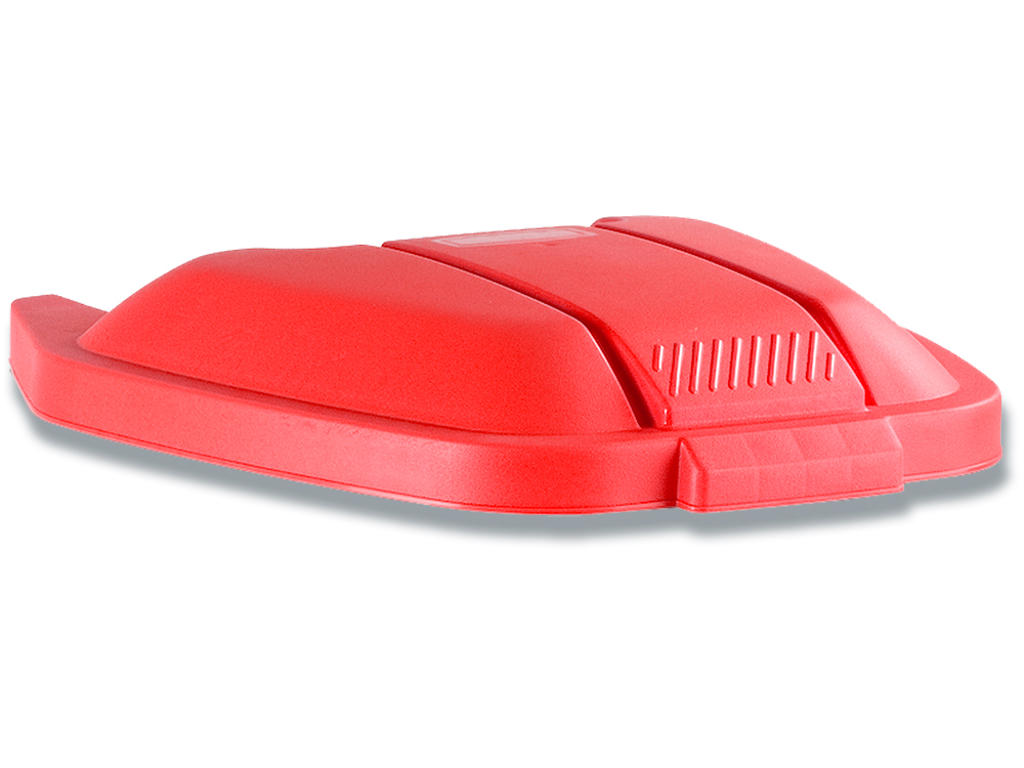 Låg til affaldsspand, Rød, Firkantet, Rubbermaid Container 