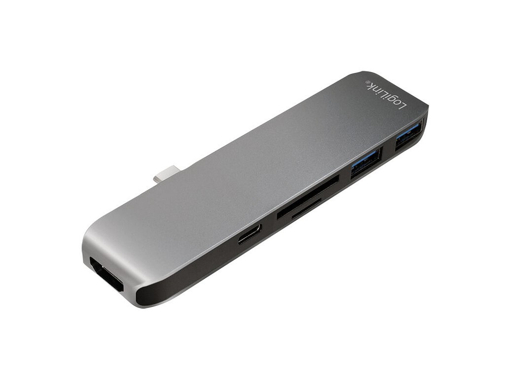LogiLink UA0301 dockingstation USB 3.2 Gen 1 (3.1 Gen 1) Type-C Aluminium, Sort