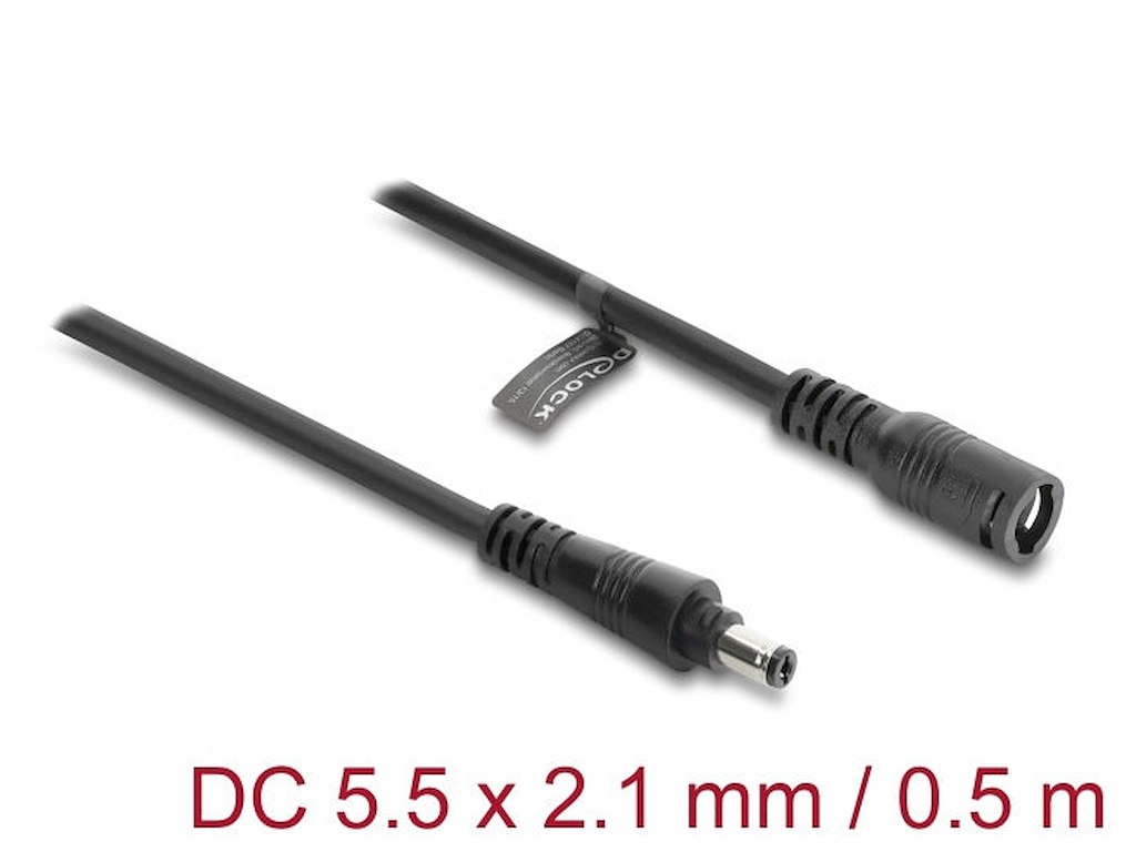 DeLOCK 67388 el-ledning Sort 0,5 m DC