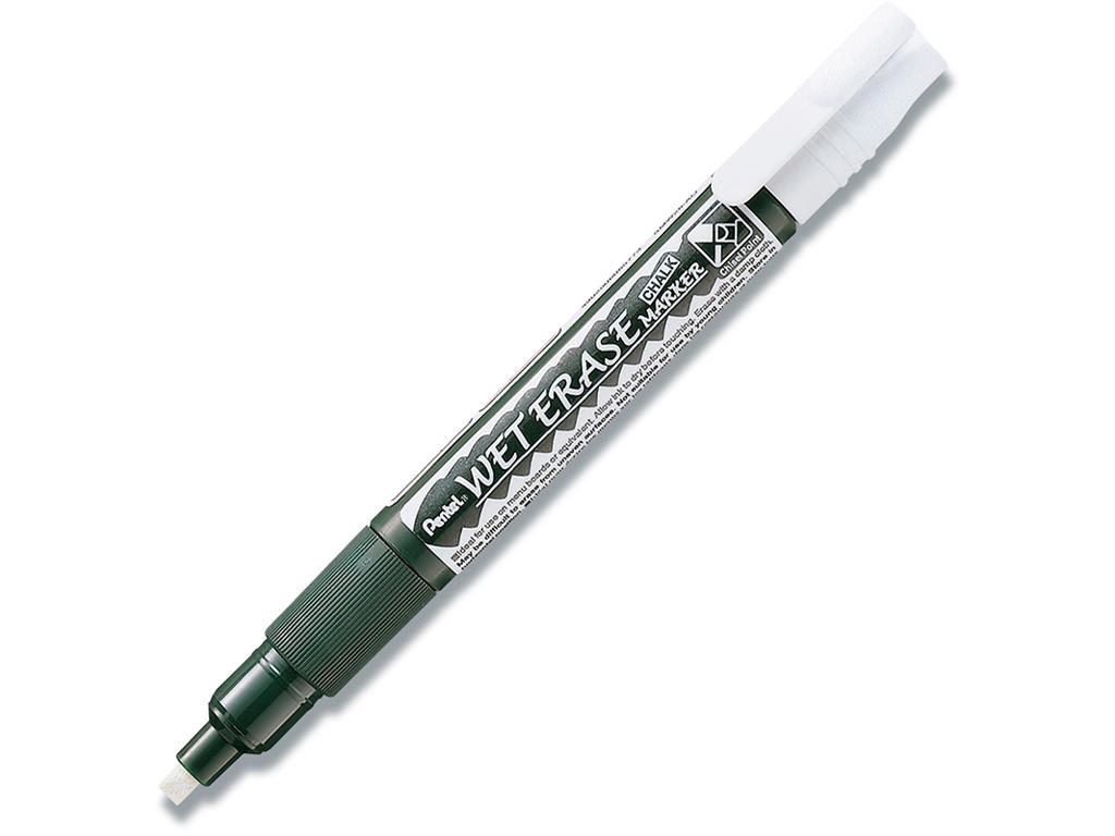 Kalk marker, 2-4 mm, Hvid, 1 stk, Pentel Wet Erase SMW26