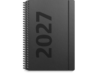 Kalender, 2027, A6 Uge Højformat, 1 uge pr. opslag, Sort, Mayland