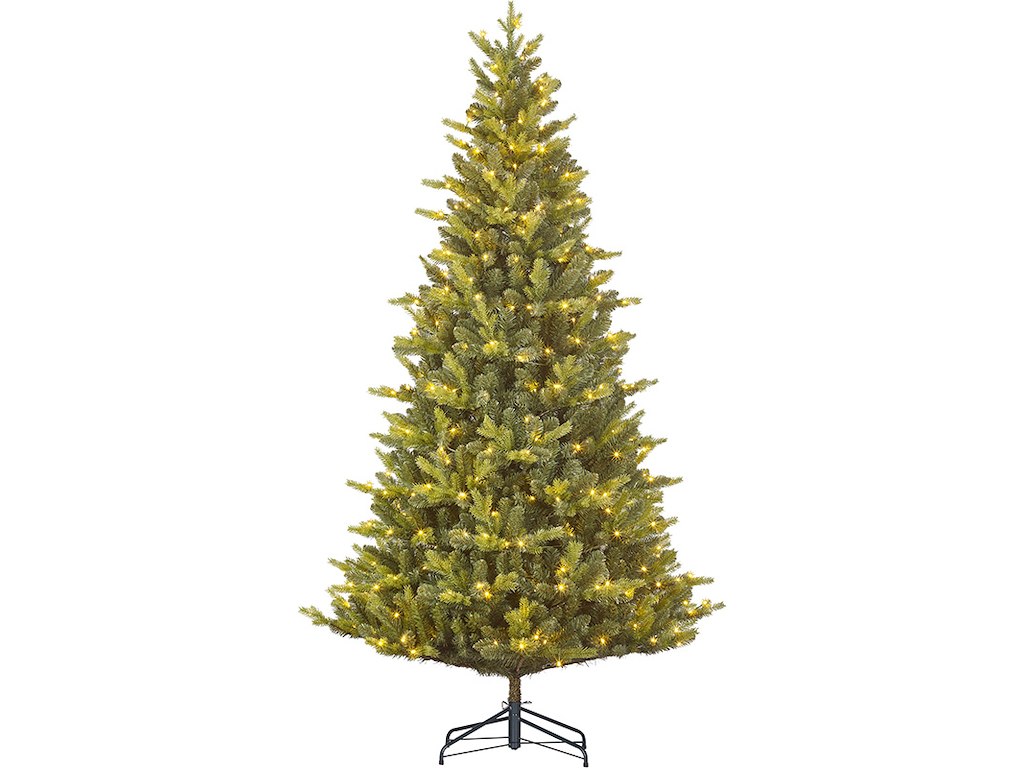 Juletræ, Med 370 LED lys, 215 cm, PE/PVC, Indendørs