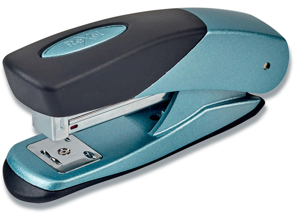 Hæftemaskine, 20 ark, Sølv-sort, Klamme No. 16 og No. 56, Rexel Matador Half Strip