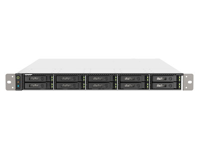 QNAP TS-h1090FU NAS Stativ (1U) EPYC 7302P 64 GB DDR4 0 TB QuTS hero Sort, Grå