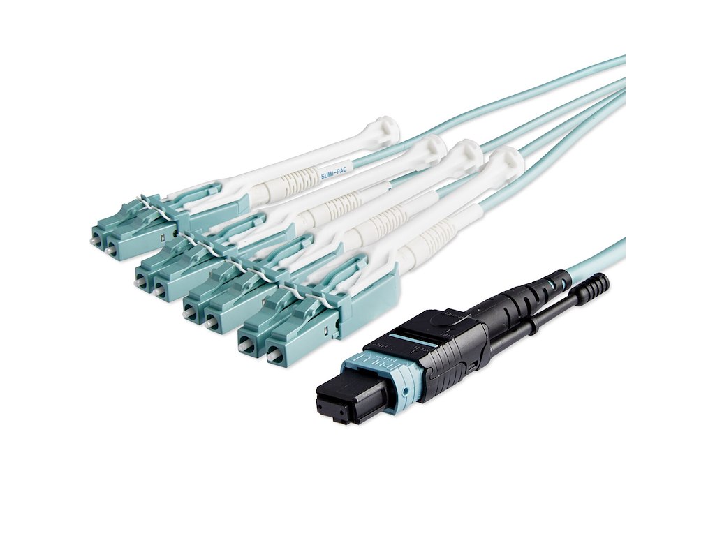 StarTech.com MPO8LCPL10M InfiniBand og fiberoptisk kabel 10 m MPO/MTP 8x LC Turkisfarve