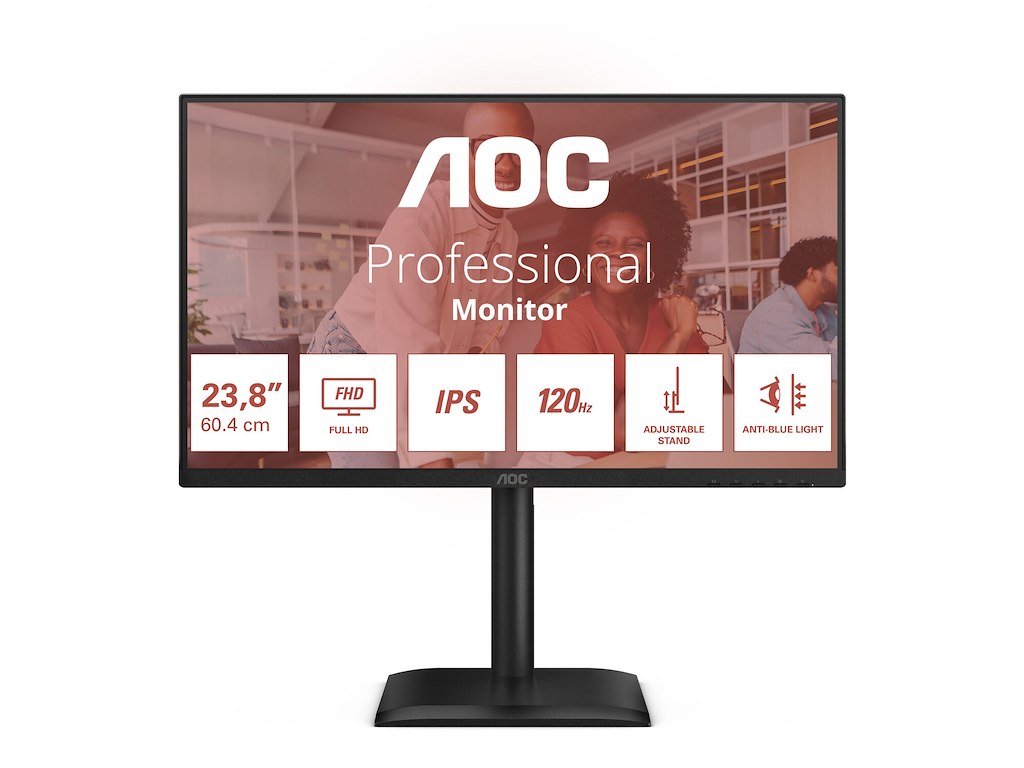 AOC 24E4U computerskærm 60,5 cm (23.8") 1920 x 1080 pixel Fuld HD LED Sort
