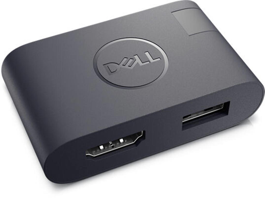 DELL DA20 videokabel adapter USB Type-C HDMI + USB Sort