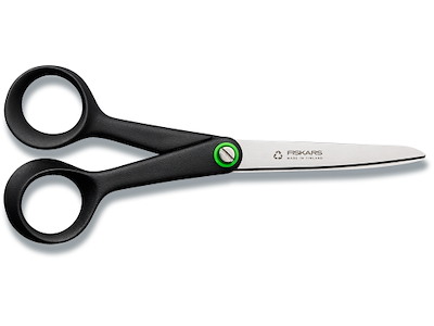 Saks, Allround, Højrehåndet, 17 cm, Sort, Fiskars Functional Form ReNew 