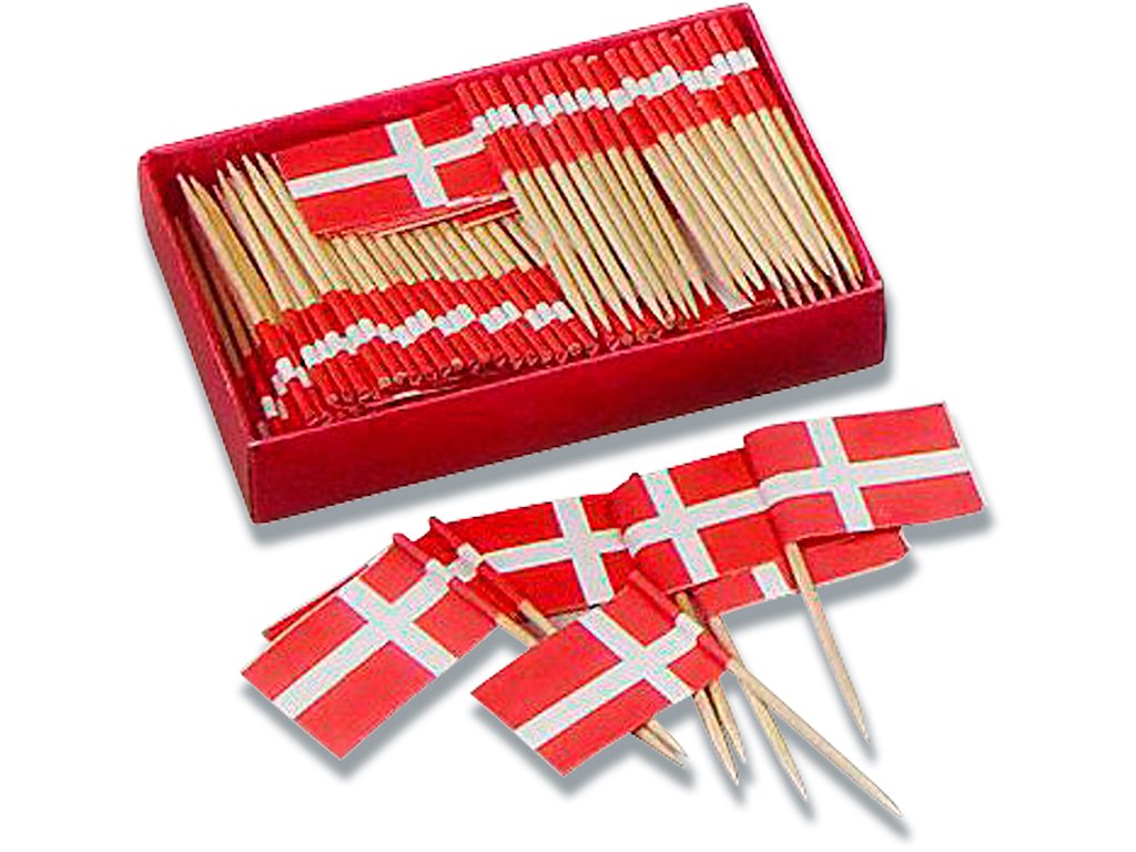 Kransekageflag papir DK 144stk/æske