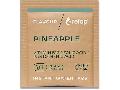 Smagstablet, Til vand, Pineapple, 0.4g, 100 stk, Retap