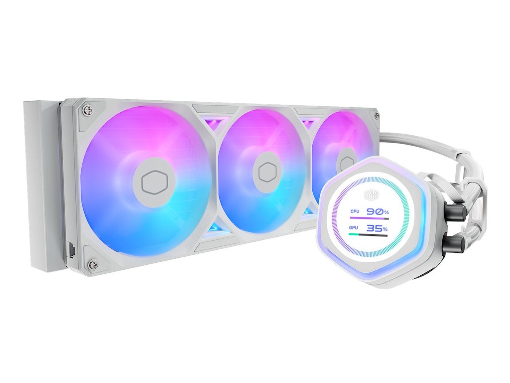 Cooler Master MasterLiquid Atmos II 360 LCD White Processor Væskekølingssæt 12 cm Hvid 1 stk