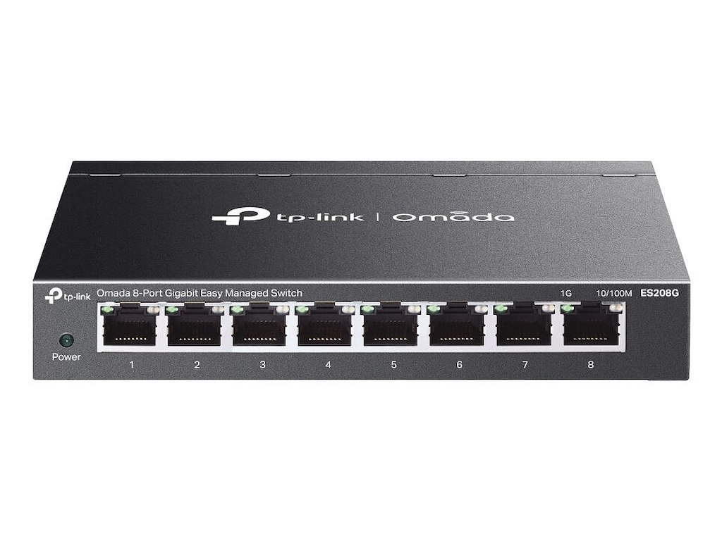 TP-Link Omada ES208G netværksswitch Administreret L2 Gigabit Ethernet (10/100/1000) Sort