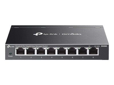 TP-Link Omada ES208G netværksswitch Administreret L2 Gigabit Ethernet (10/100/1000) Sort