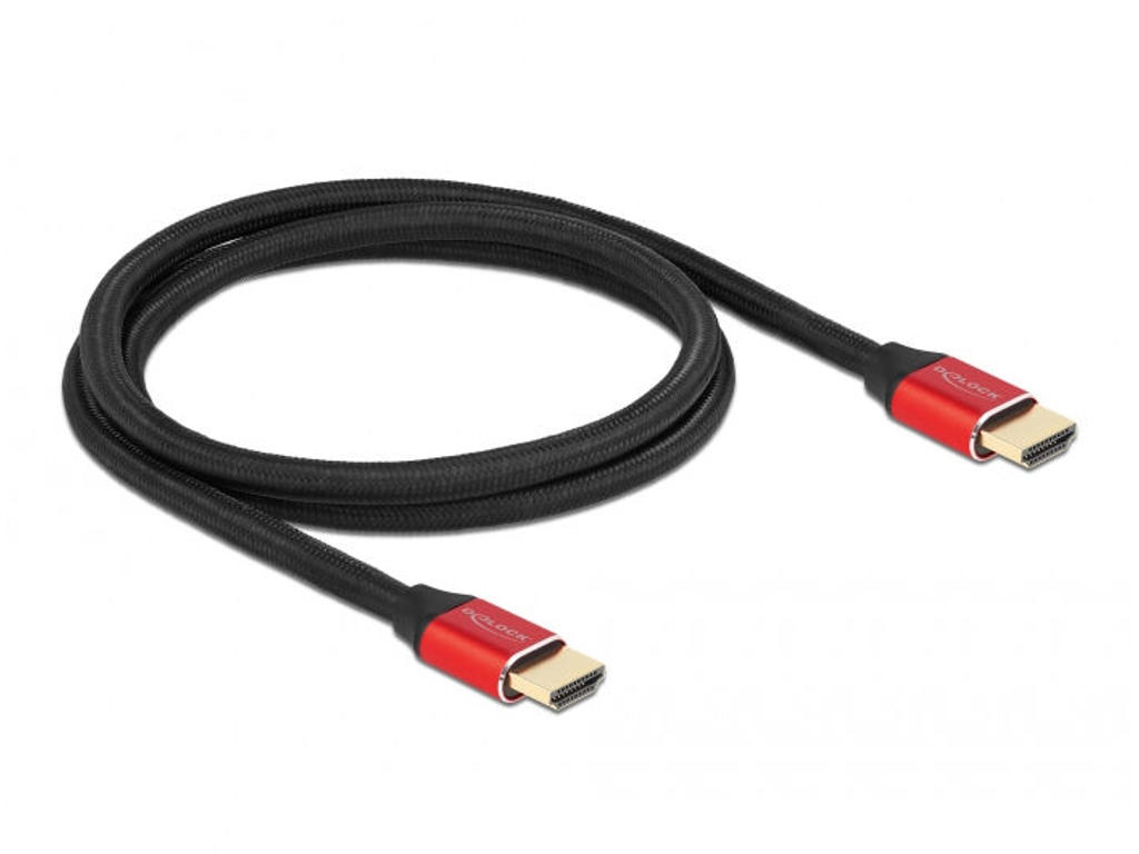 DeLOCK 85773 HDMI-kabel 1 m HDMI Type A (Standard) Sort, Rød